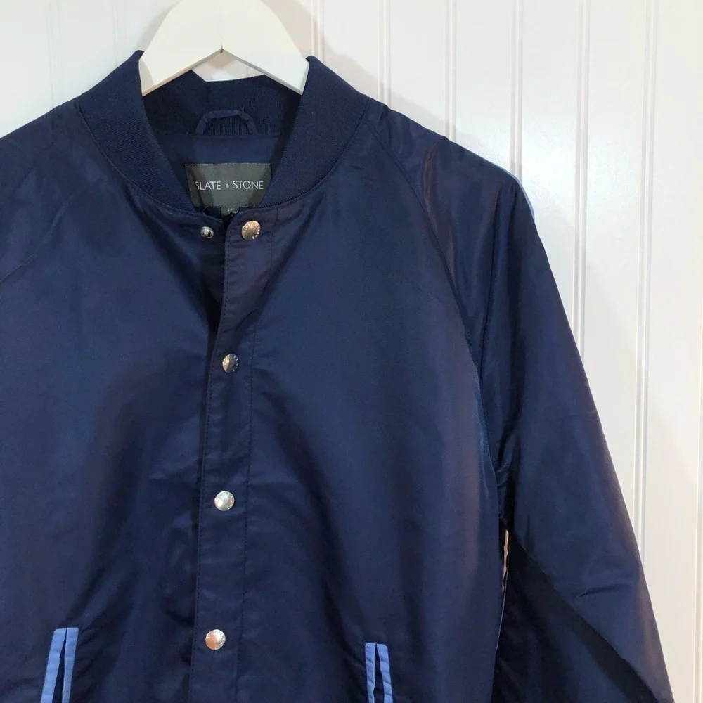 Slate & Stone Men’s Navy Raglan Baseball Jacket M